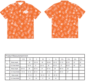 Men's Hawaiian Shirt - Orange