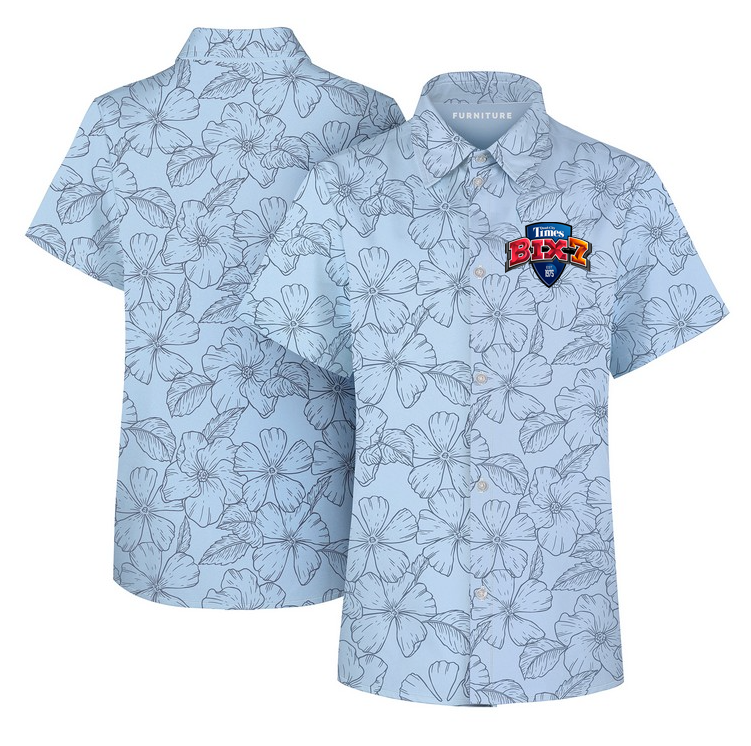 Ladies Hawaiian Shirt - Blue