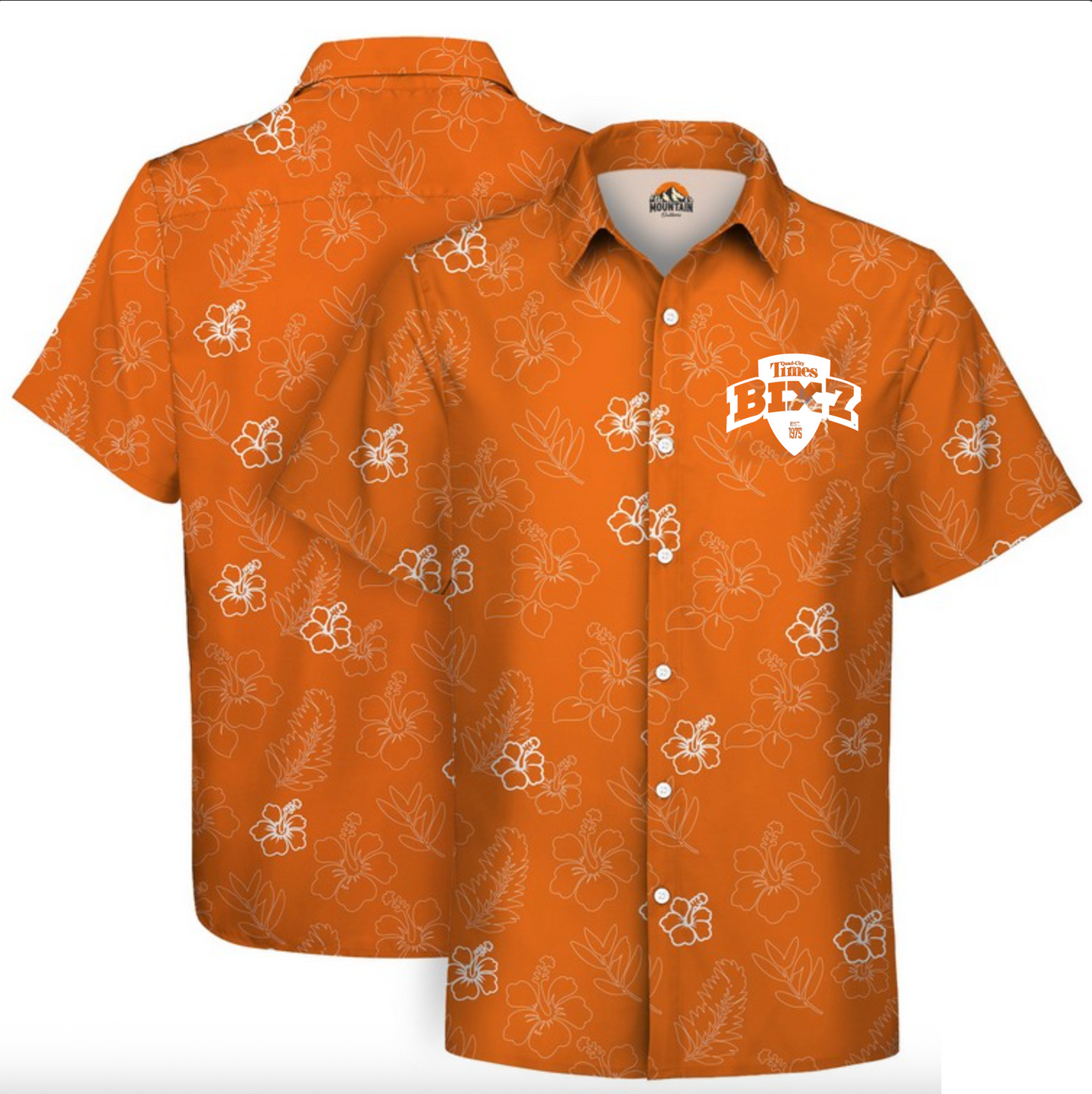 Men's Hawaiian Shirt - Orange