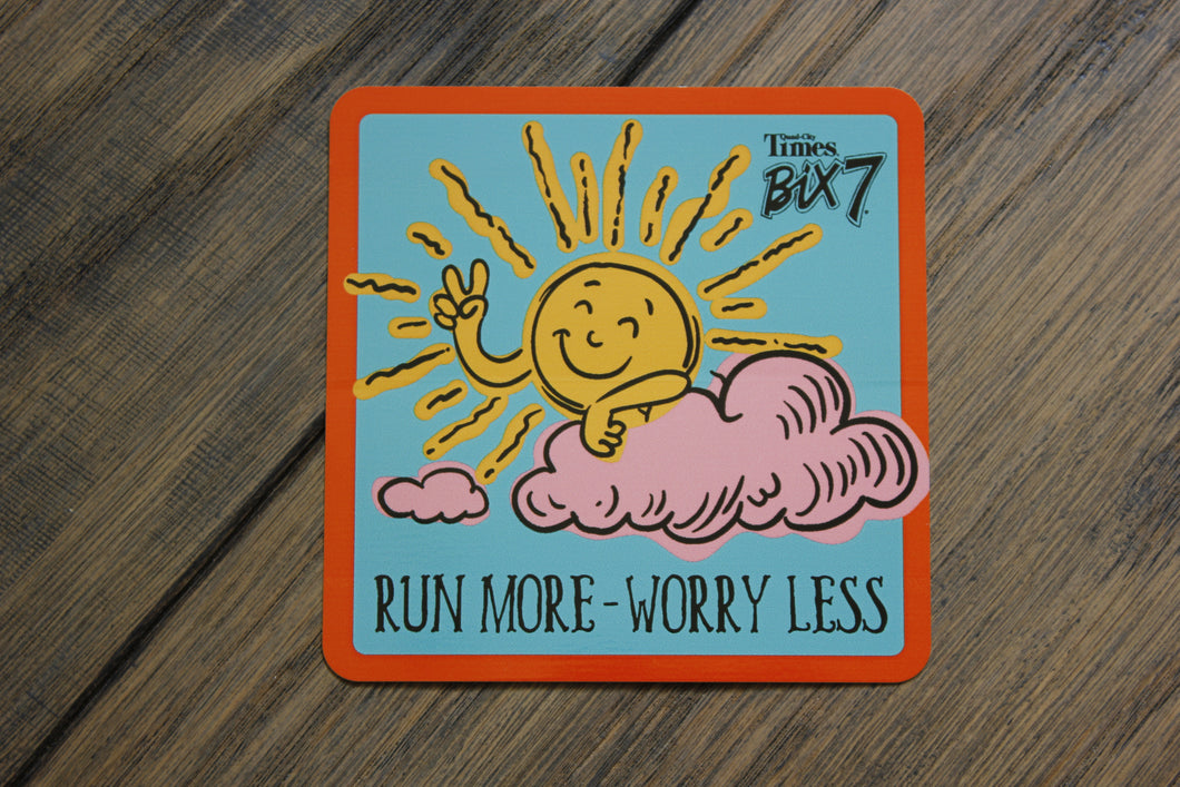 Sticker - Run More, Worry Less
